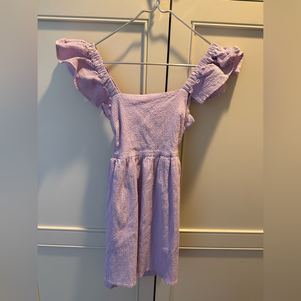 miami Lavender Ruffle Strap Casual Sundress